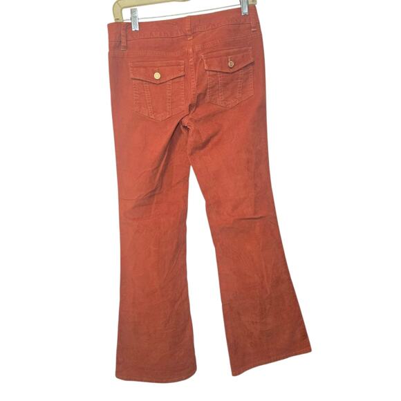 GAP Limited Edition Low Rise Y2K Rust Saffron Ultra Flare Corduroy Pants Sz 4 - Picture 2 of 6